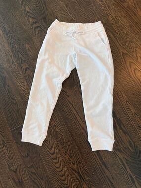 Johnny Was CALME White Jogger Sweatpants - Comfortable Everyday Bottoms